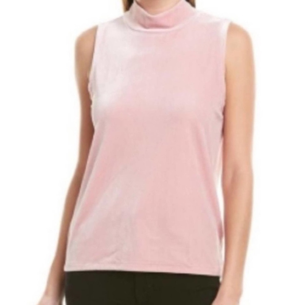 JCREW NEW! Mockneck Stretch Velvet Pink Crush Sleeveless TopSzMedPerfect Holiday